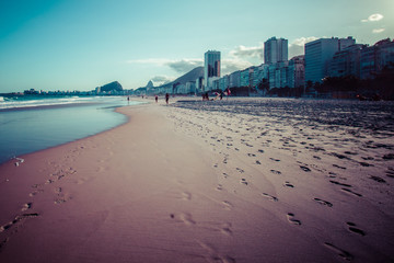 Copacabana beach in Rio de Janeiro. Brazil