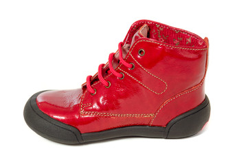 Red boot isolated on white background