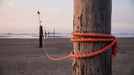pfähle am strand