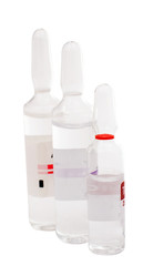 Glass ampoule isolated