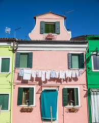 Laundry on Pink Plaster in Burano