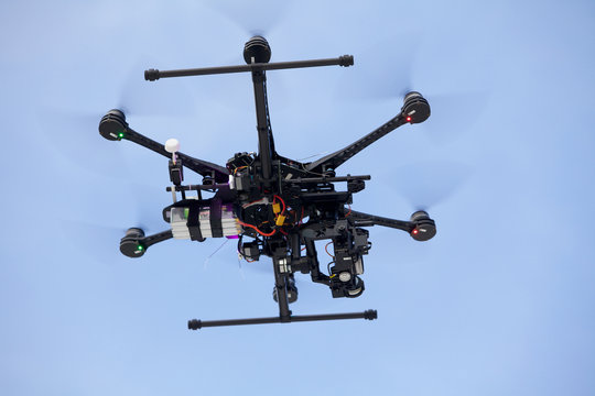 Flying drone.
