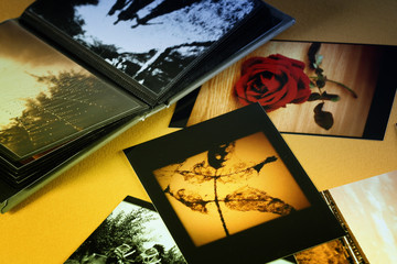 Photo Album with copy space