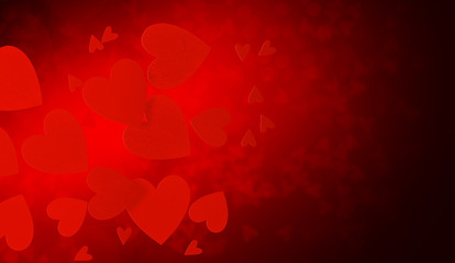 abstract hearts valentine red background