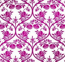 wedding card design, paisley floral pattern , India