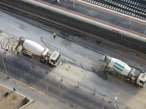 Concrete Mixers Unloading