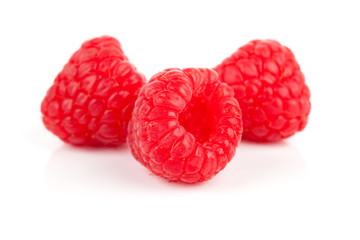 Sweet raspberry isolated on white background