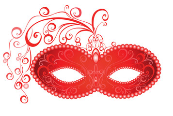 Venetian carnival mask. Vector illustration.