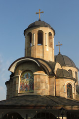 Fototapeta na wymiar Zdjęcie miejskiej cerkwi w Sofii, Bułgaria