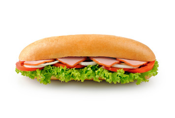 sandwich on white background