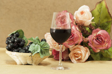 still life with wine