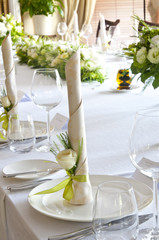 Wedding table setting