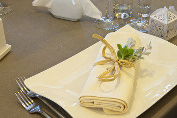 Wedding table setting