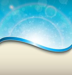 Abstract blue background, sunny