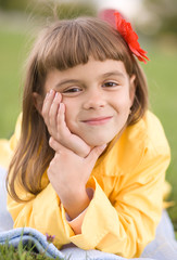 Little girl is daydreaming