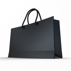 Black glaze paper shopping bag