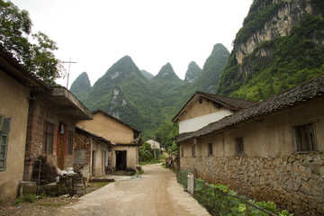 Fototapeta na wymiar the village of xingping guangxi province china