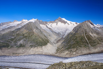 Aletch the longest glacier in Alps
