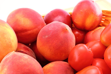 Peaches and tomatoes