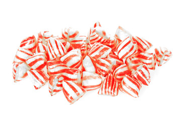 Red and white boiled sweets
