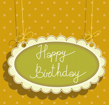greeting card with happy birthday