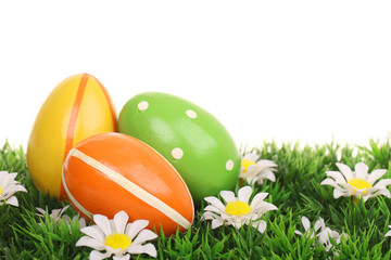 Ostern / Osterwiese / bunte Ostereier