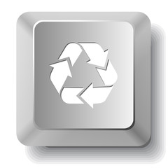 Recycle symbol. Vector computer key.