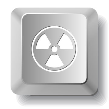 Radiation symbol. Vector computer key.