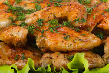 Roasted chicken wings