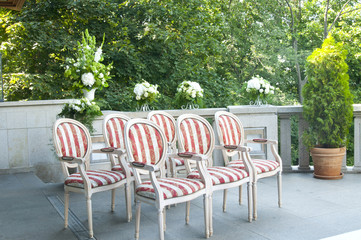 Obraz premium Chairs ready for wedding ceremony