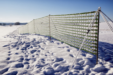 fence against snowdrift