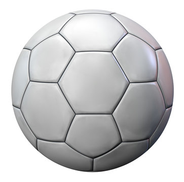 Blank White Football Ball