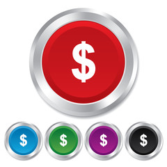 Dollar sign icon. USD currency symbol.