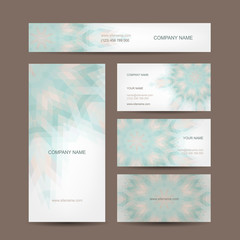 Set of abstract creative business cards design