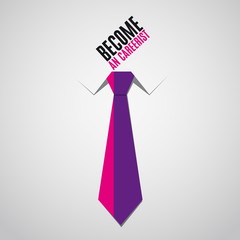 Tie business - become an carrerist - bacground vector