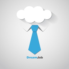 Dream job - conceptual logo eps10 illustration