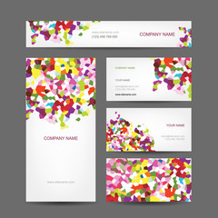 Set of abstract creative business cards design