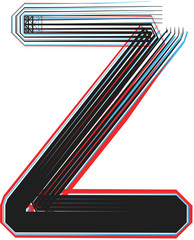 Font illustration letter Z