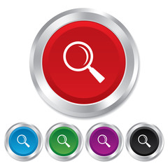 Magnifier glass sign icon. Zoom tool. Navigation