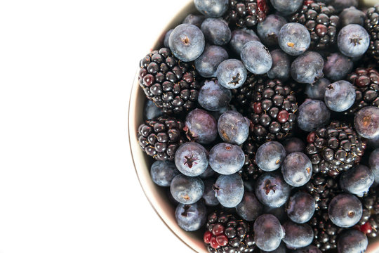 Bluberries and blackberries