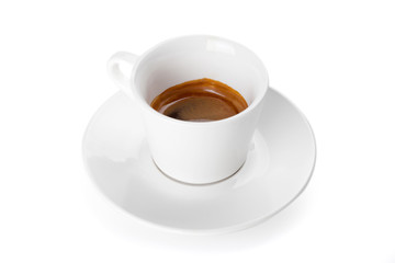 Coffee espresso isolated on white background