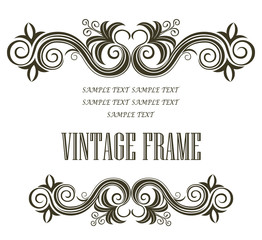 Vintage framing header and footer