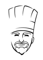 Bearded chef with a toque