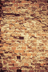 Old grungy background of a brick wall texture