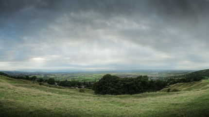 Panoramic view of English countryside