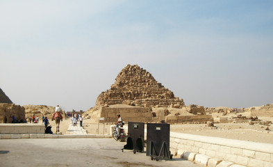 Pyramids In The Desert Of Egypt Giza