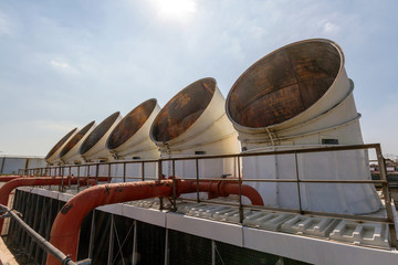 Industrial air conditioner on the roof