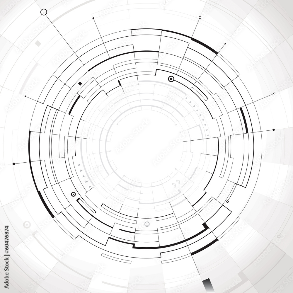 Poster Abstract circular structure technology background.