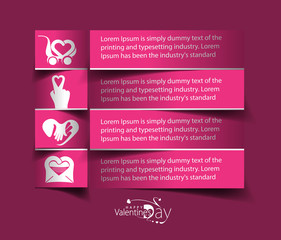 Valentine's Day Heart Design, Vector Illustration.