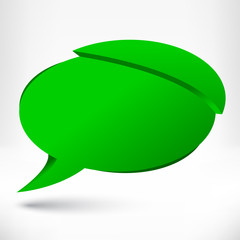 Speech bubble origami style. Vector abstract background.